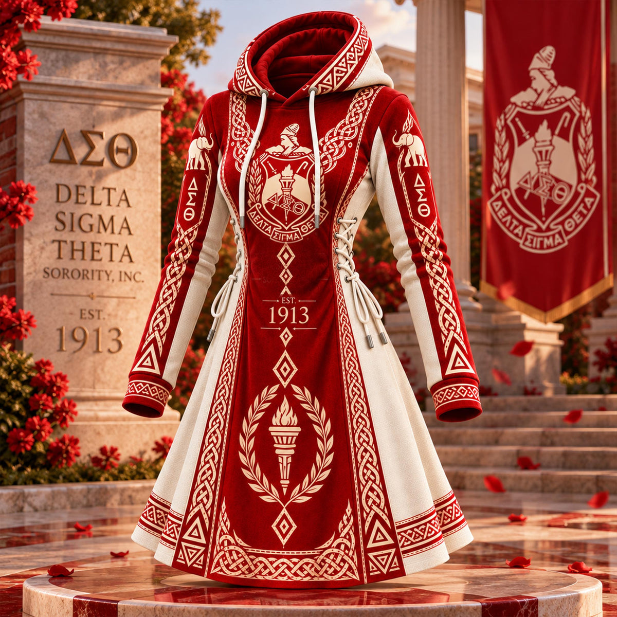 Premium Knot Hoodie Dress TLQ DBD DST 2310262