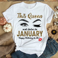 This queen was born in January, January Birthday Shirts, January T shirt For Woman