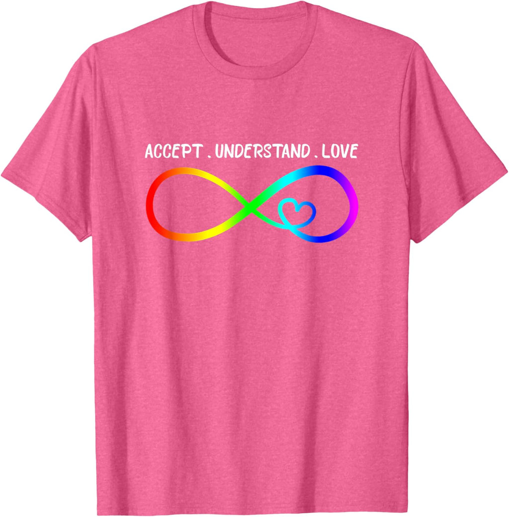 Accept Understand Love Heart Infinity Autism Awareness