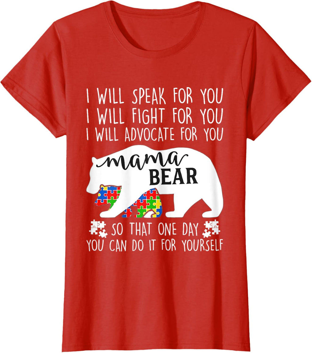 Autism Mama Bear I Will Speak Fight Advocate For You